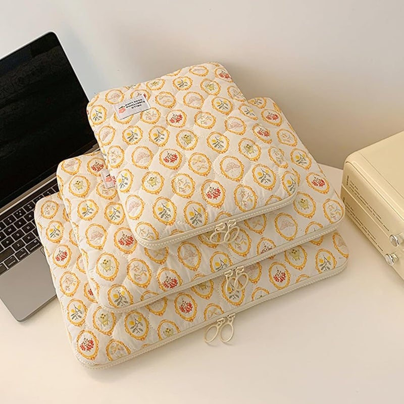 14 Inch Laptop Sleeve Floral Pattern Case Bag For Office Travel College Women - Image 4